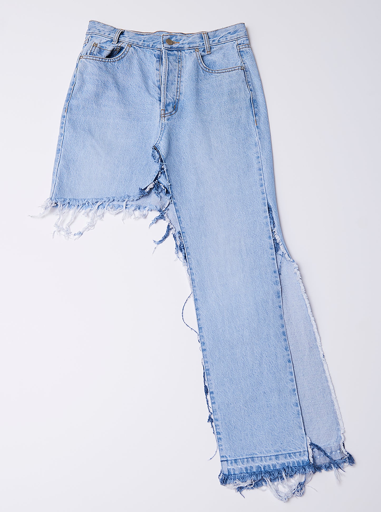 Vinti Andrews Asymmetric Jean Skirt