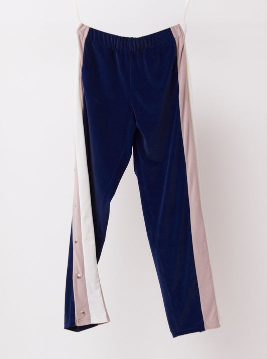 Vinti Andrews Poppers Velour Track Pants