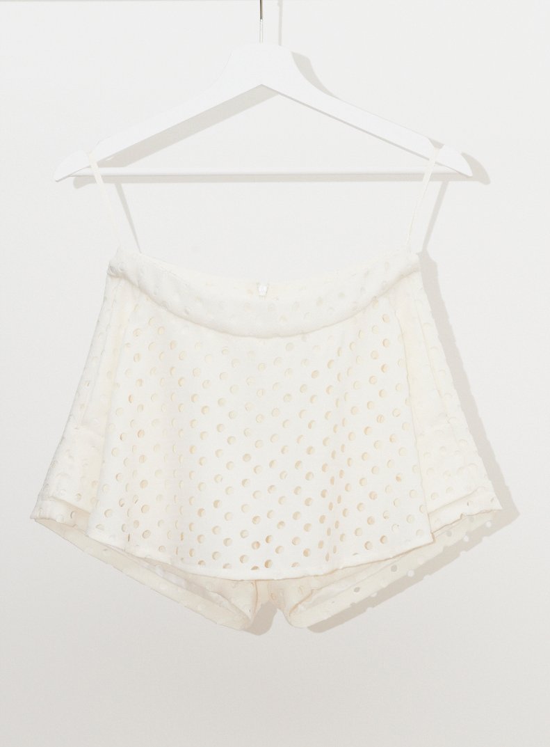 Vinti Andrews Skirt Shorts White