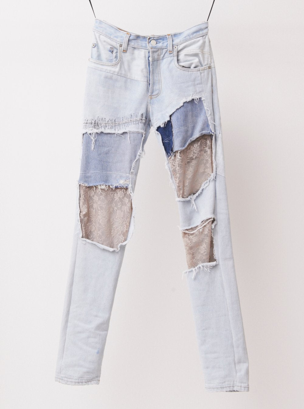 Reworked Jeans with Lace