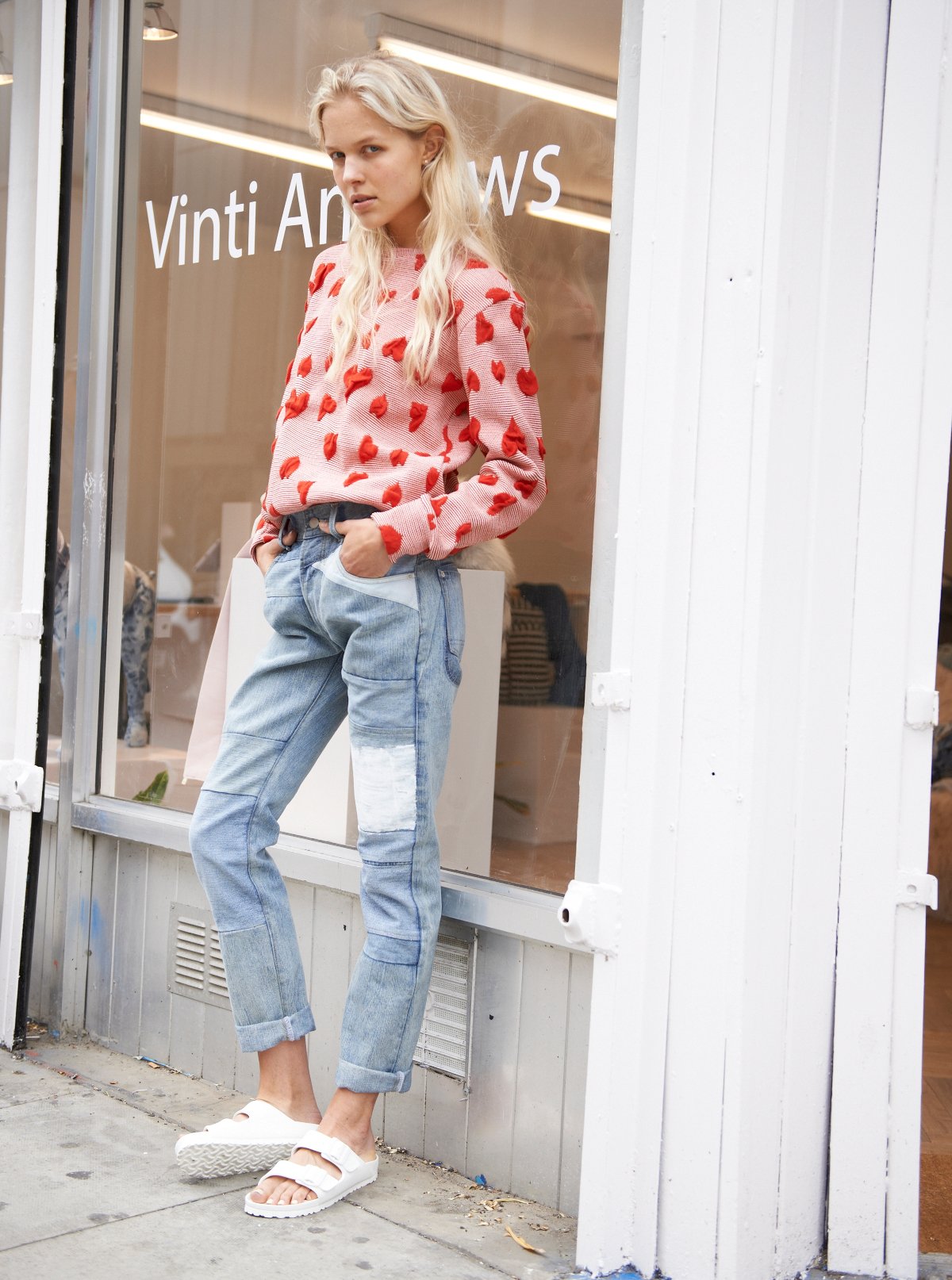 Reworked Painted Jeans