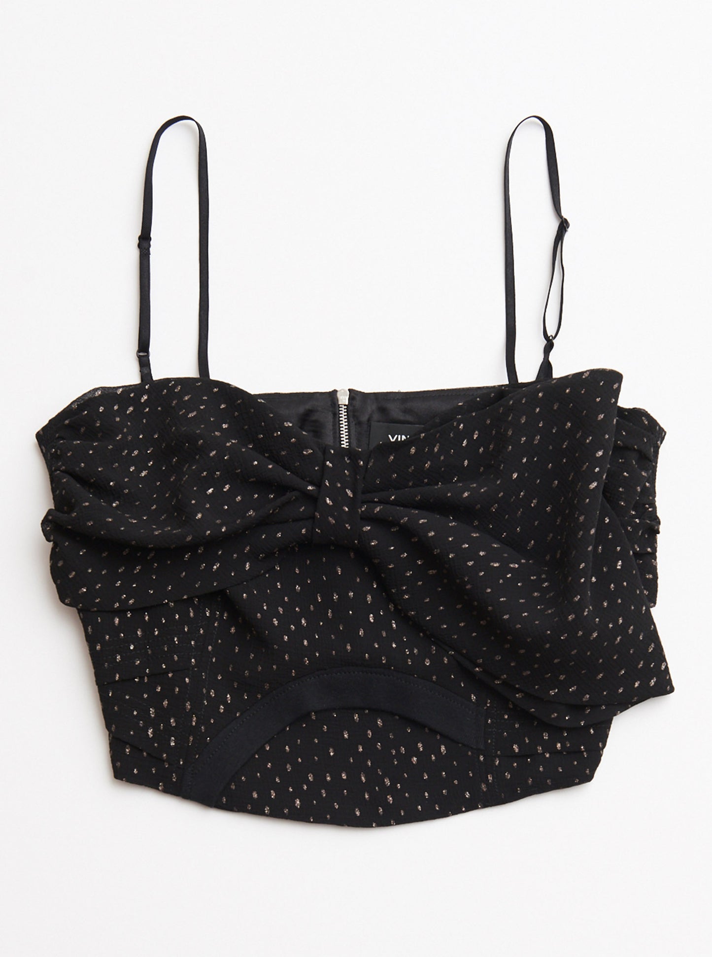 Vinti Andrews Bow T-Shirt Bustier Black