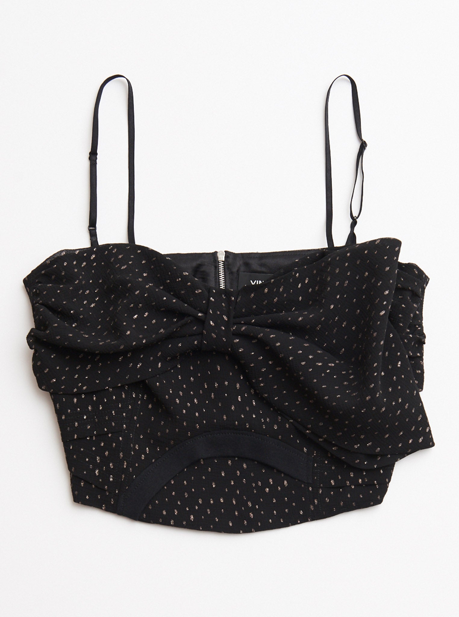 Vinti Andrews Bow T-Shirt Bustier Black