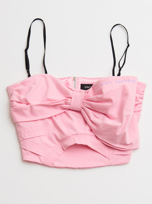 Bow T-Shirt Bustier Pink