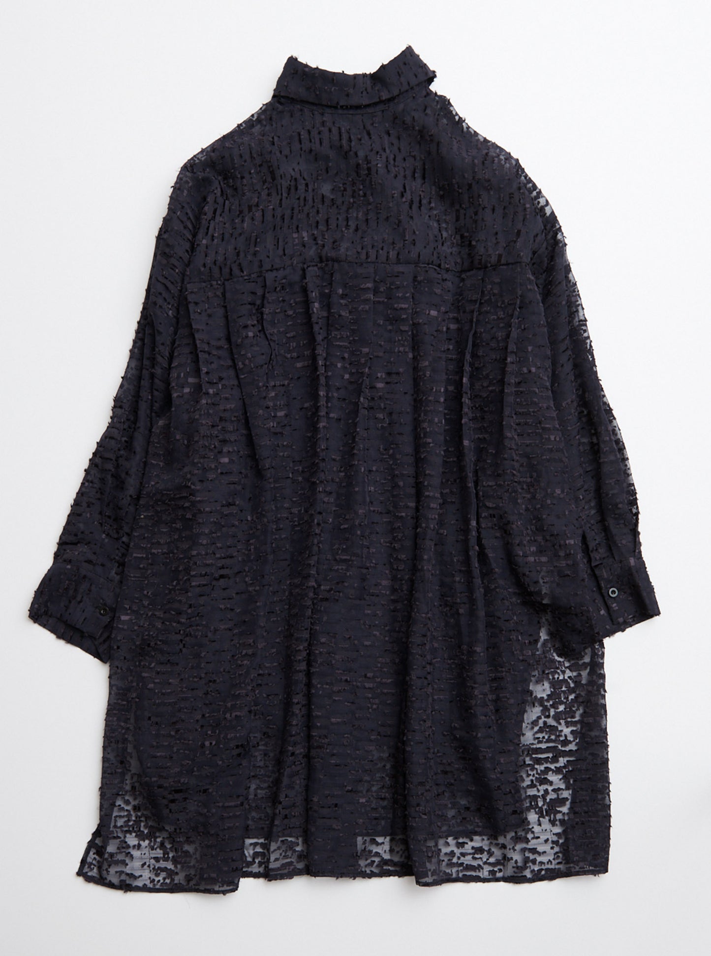 Vinti Andrews Pleated Back Shirt Dress Black