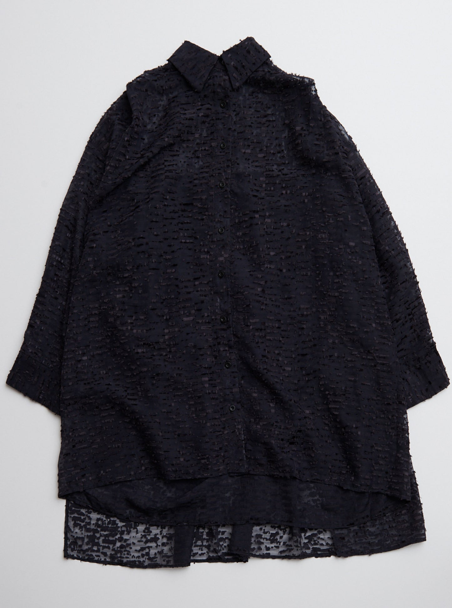 Vinti Andrews Pleated Back Shirt Dress Black