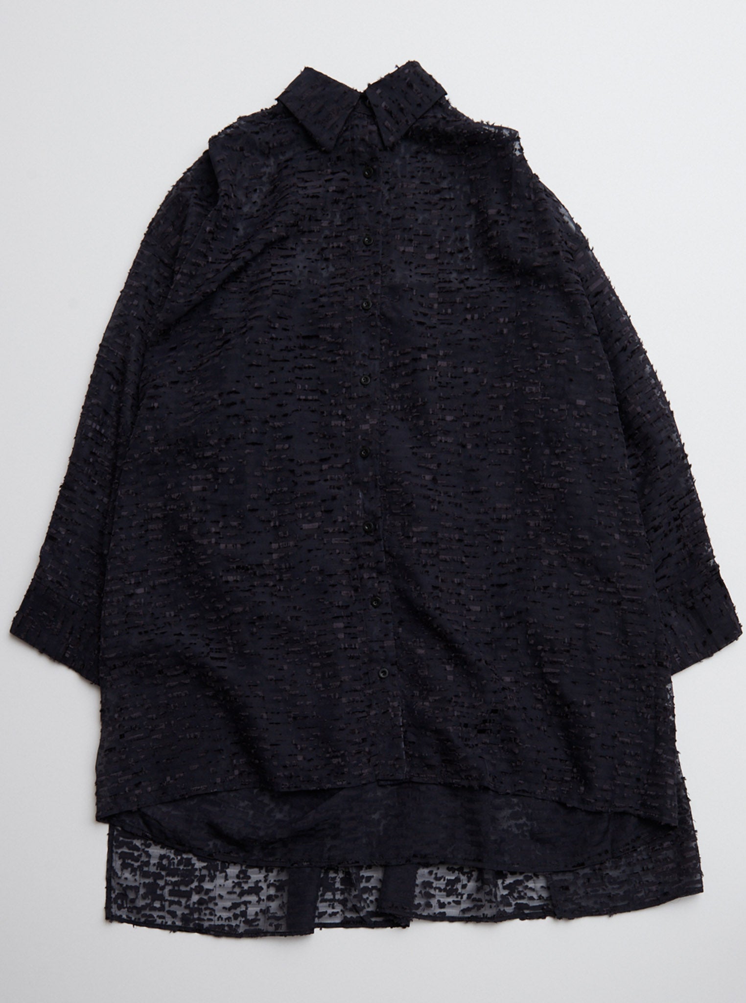 Vinti Andrews Pleated Back Shirt Dress Black