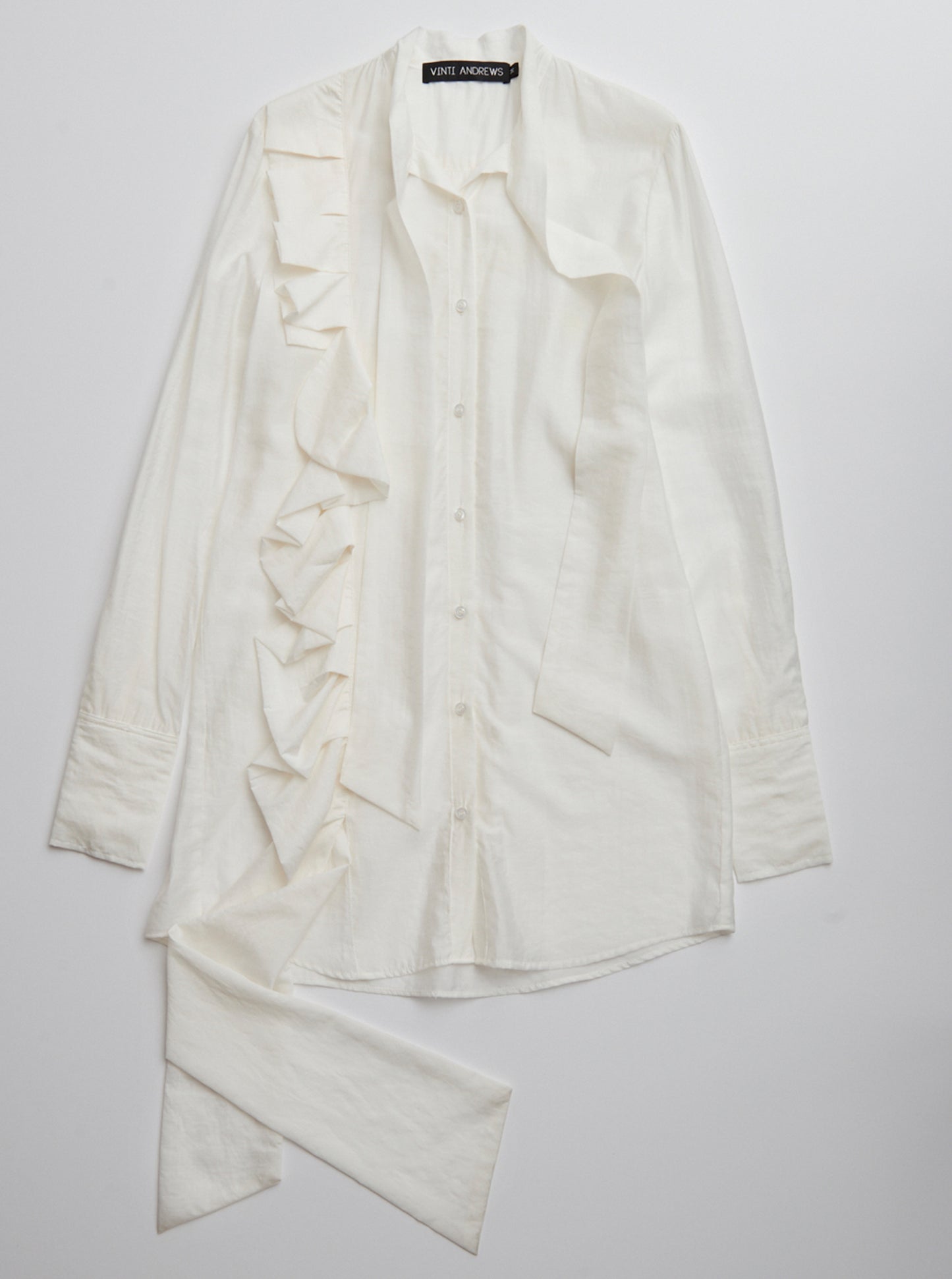 Vinti Andrews Frill Shirt Dress