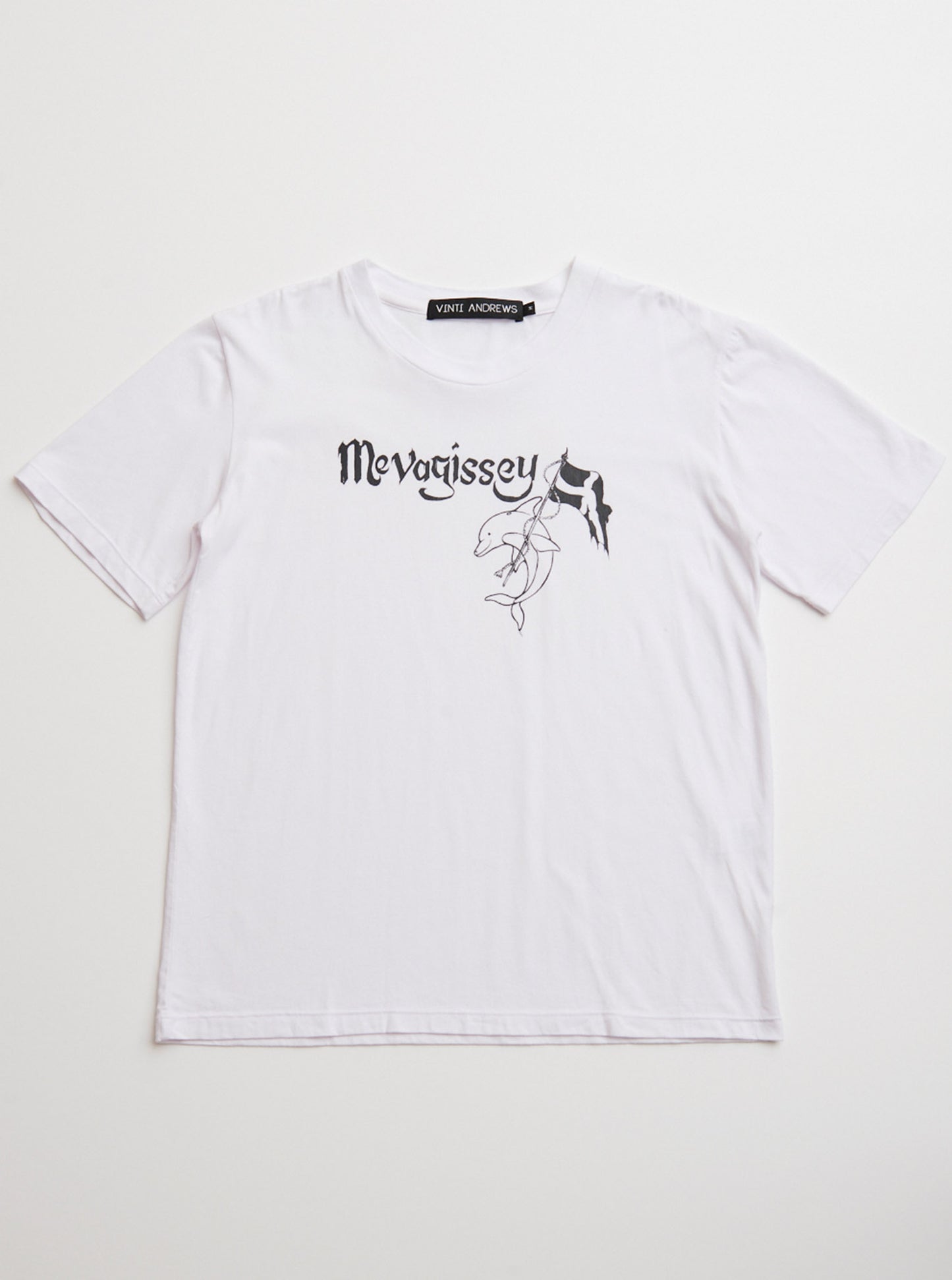 Vinti Andrews Dolphin Printed T-Shirt White