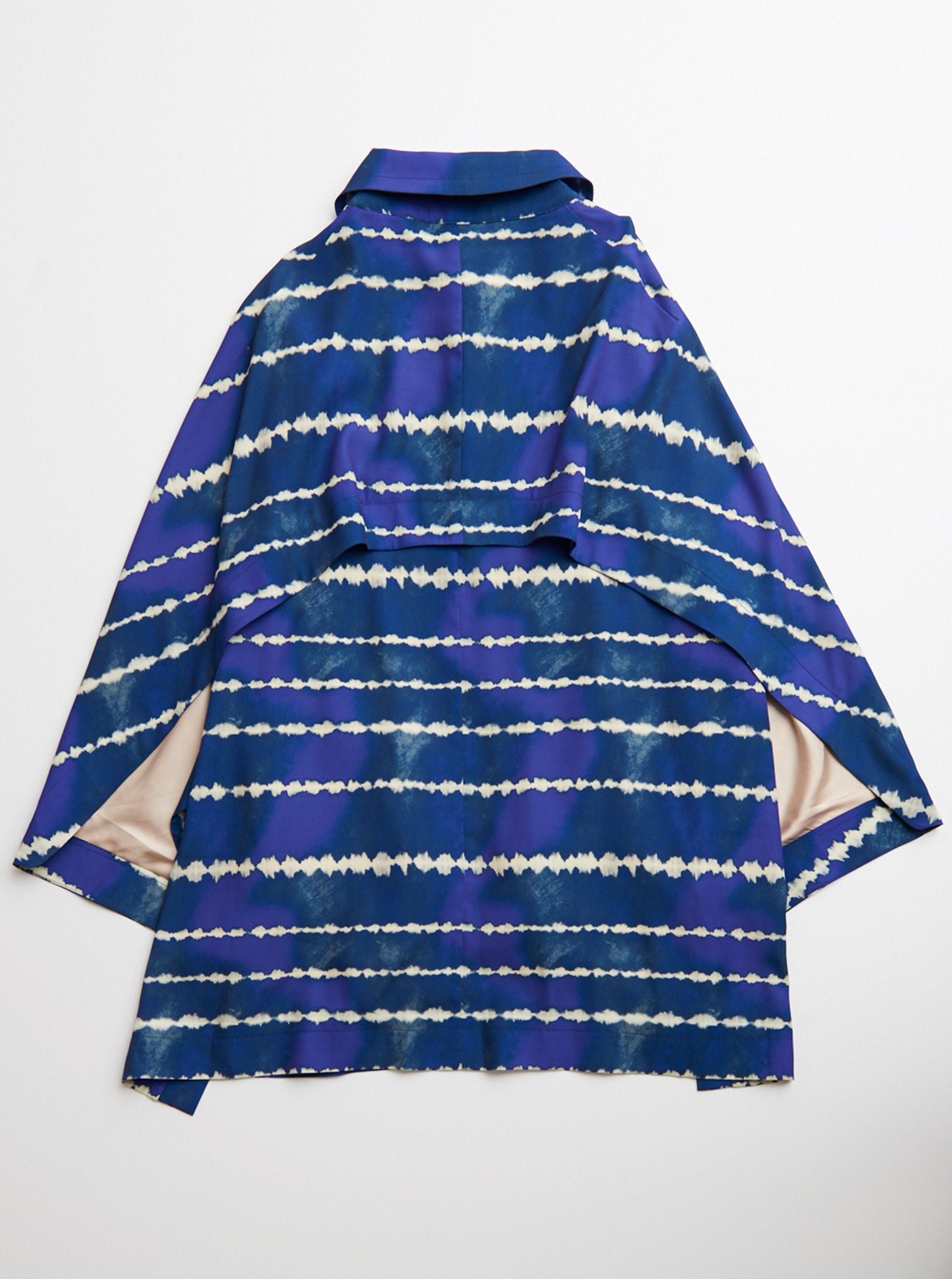 Vinti Andrews Tie Dye Print Kimono Sleeves Jacket