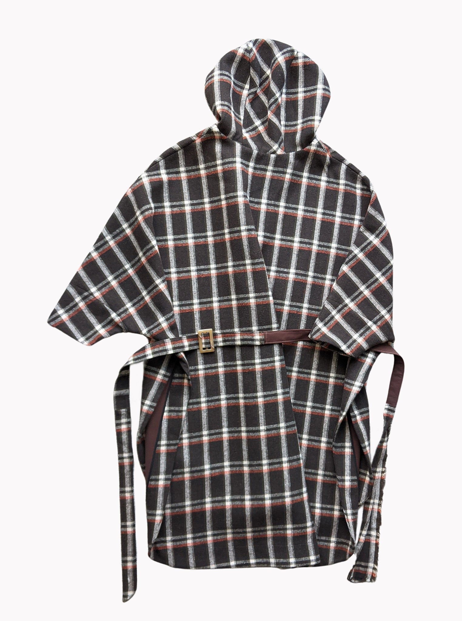 Vinti Andrews Poncho Brown Plaid