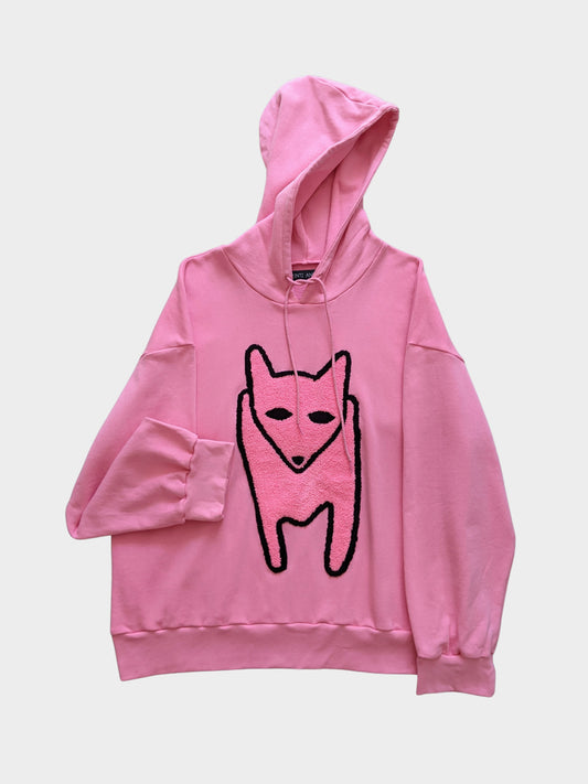 Vinti Andrews Pink Fox Hoody