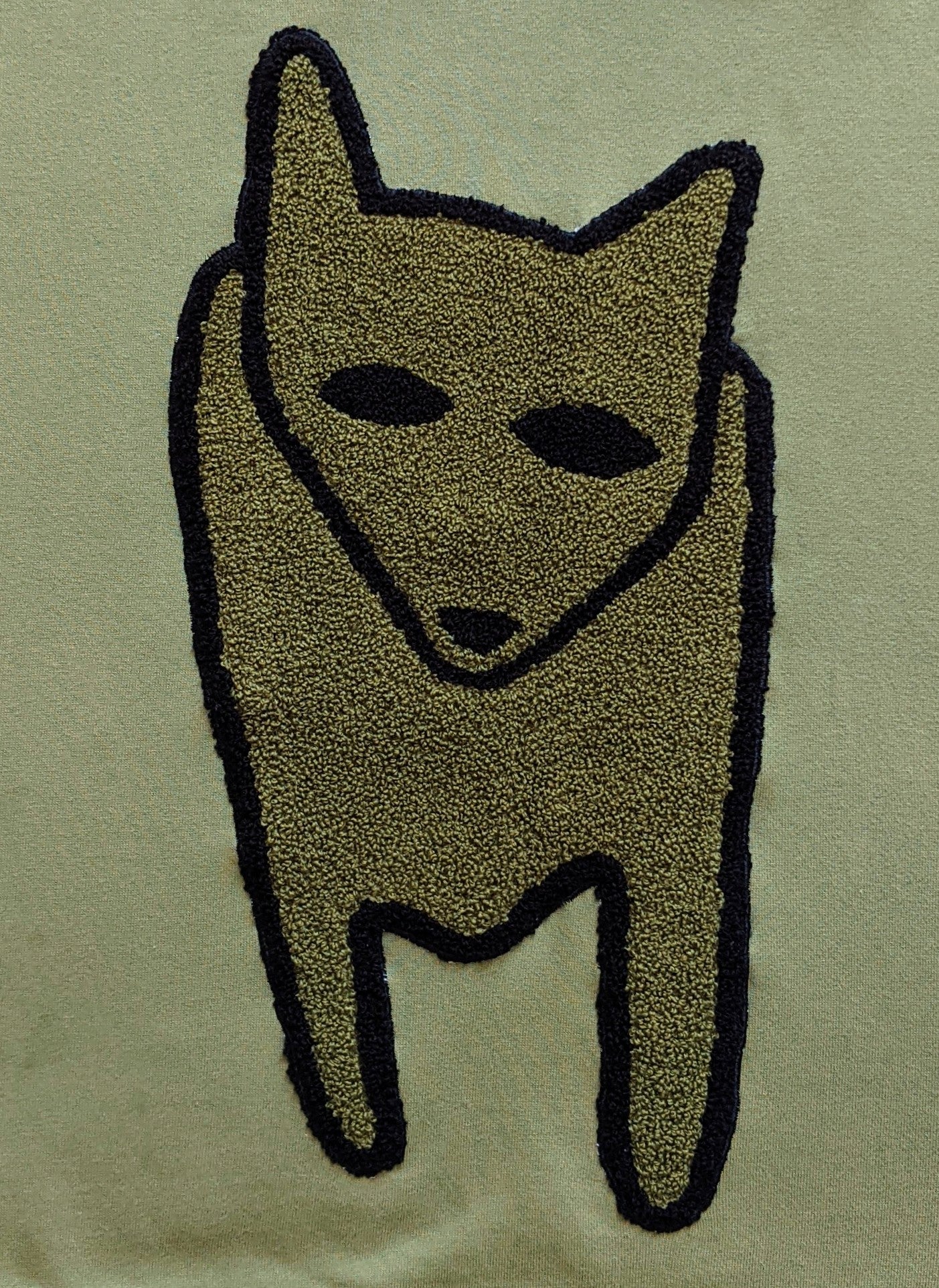 Khaki Arctic Fox Embroidery Supersize Hoody