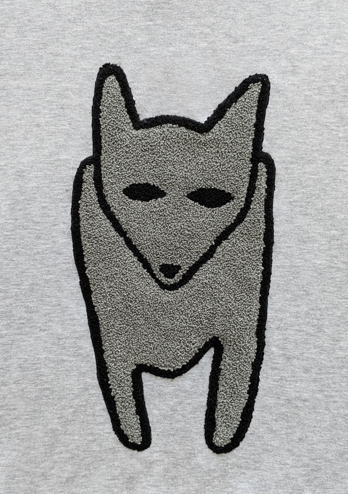 Vinti Andrews Grey Artic Fox Embroidery Supersize Hoody