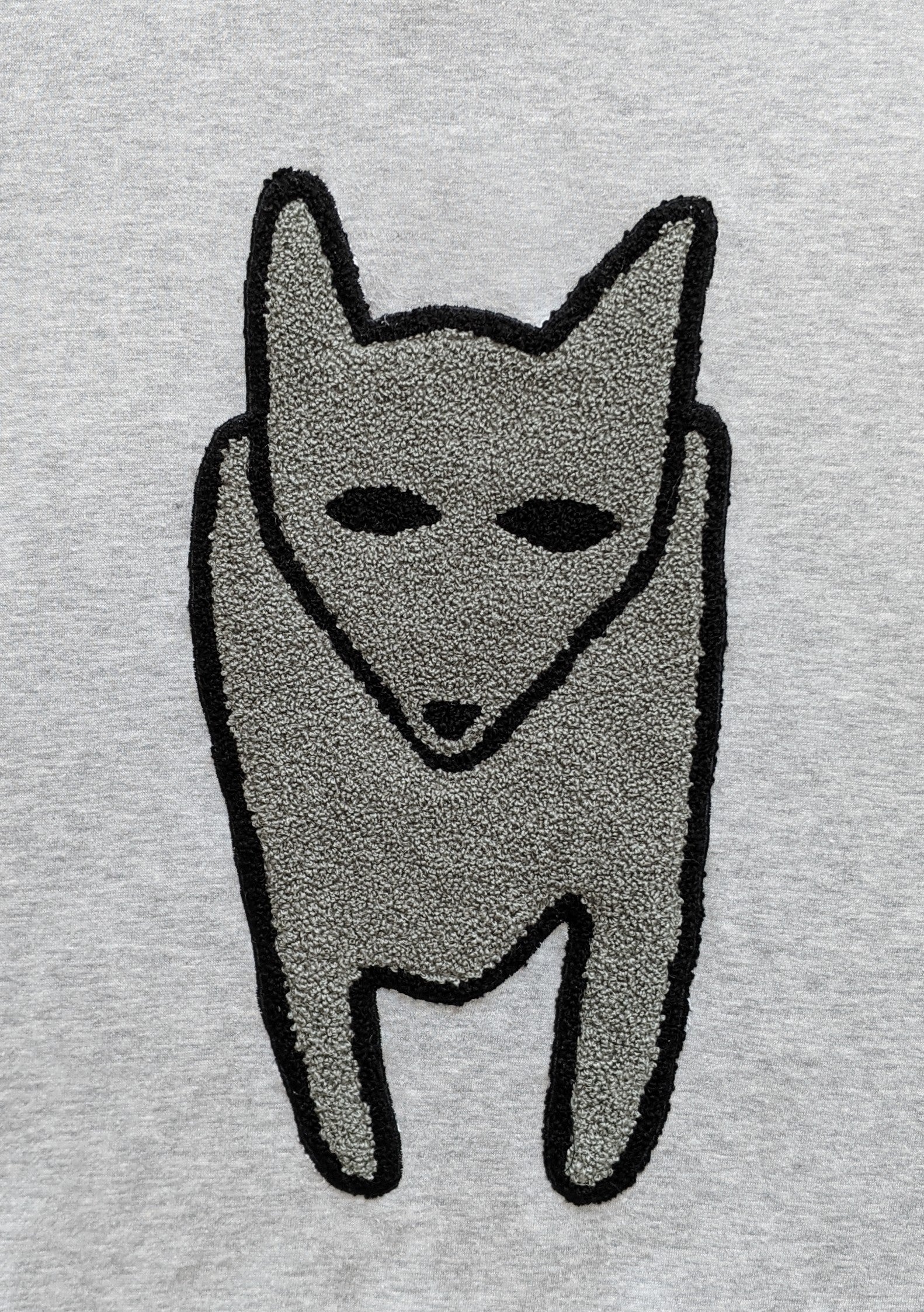 Vinti Andrews Grey Artic Fox Embroidery Supersize Hoody