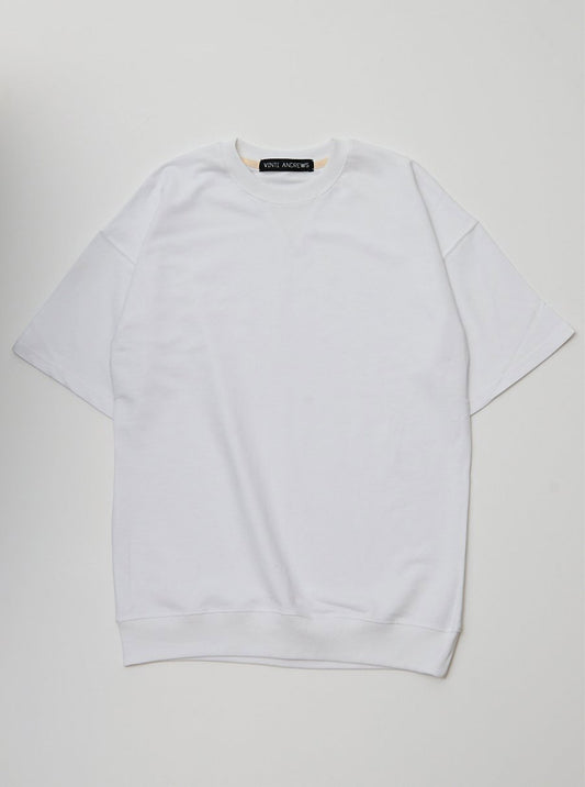 Vinti Andrews Short Sleeves Sweatshirt White