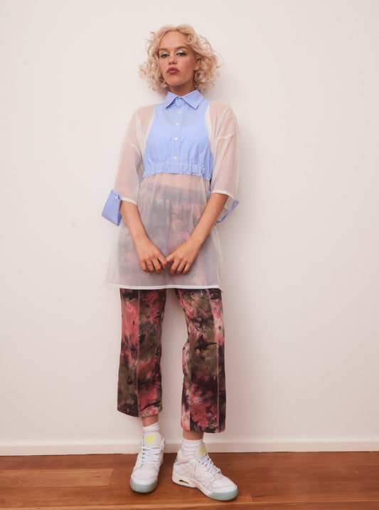 Tie Dye Cropped Track Pants