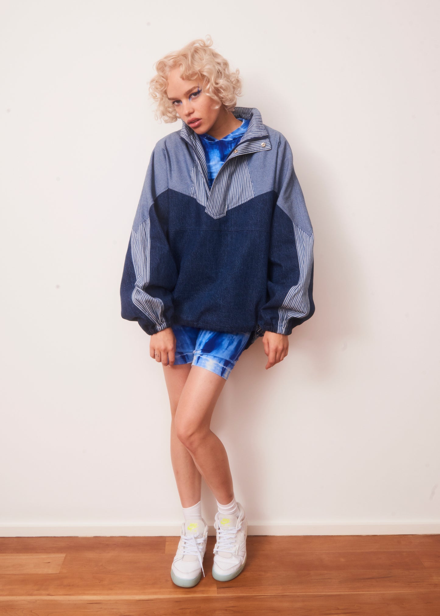 Vinti Andrews Mix Denim Windrunner