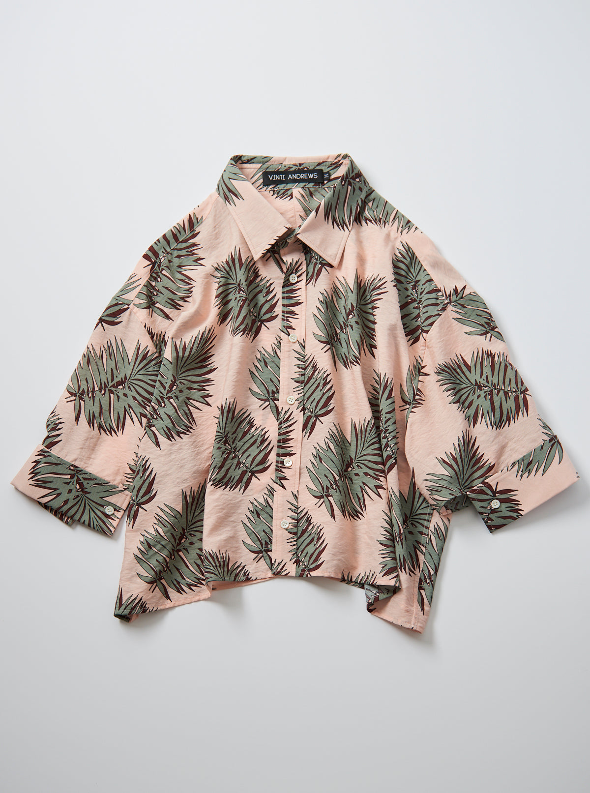 Vinti Andrews Oversize Crop Shirt