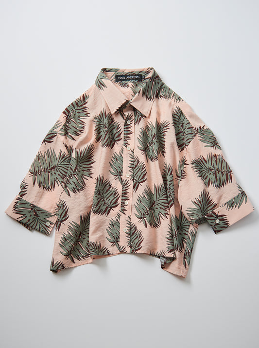 Vinti Andrews Oversize Crop Shirt
