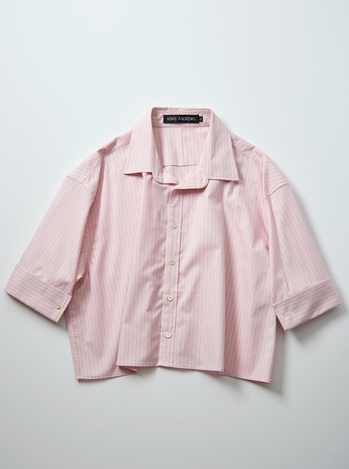 Vinti Andrews Oversize Cropped Shirt