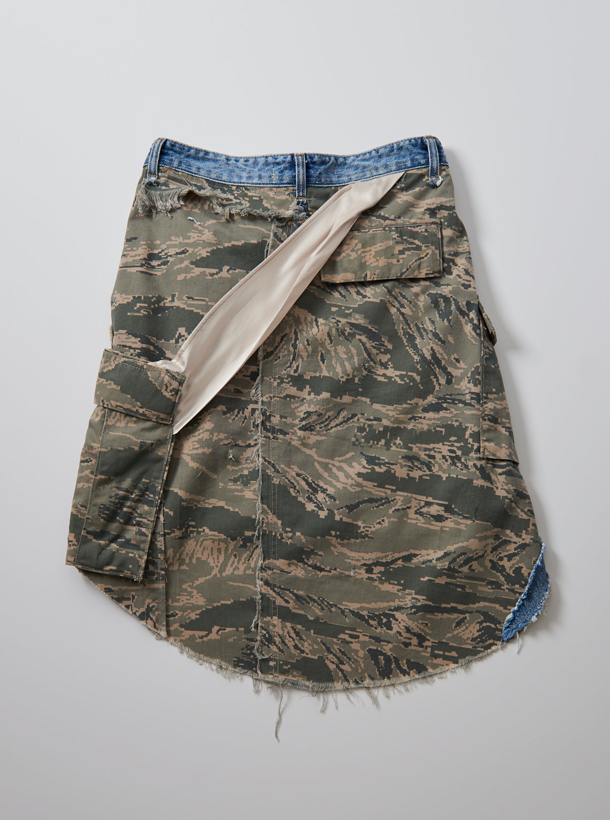 Vinti Andrews Remake Camo Jean Skirt
