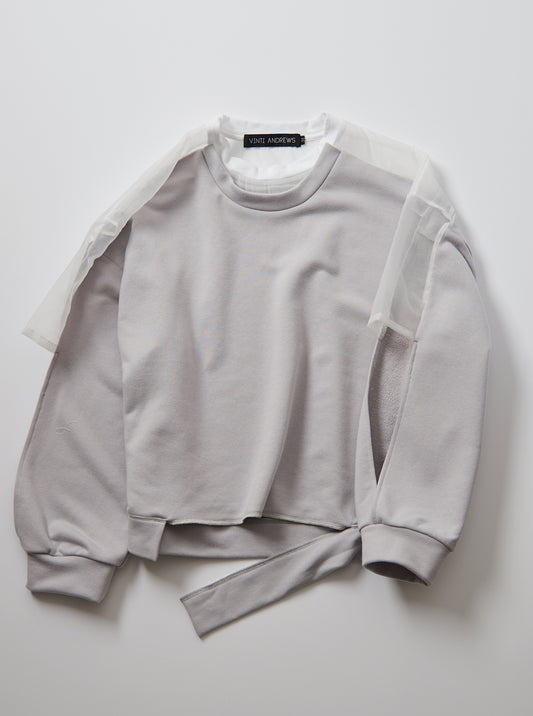 Vinti Andrews Organza T Shirt Sweater