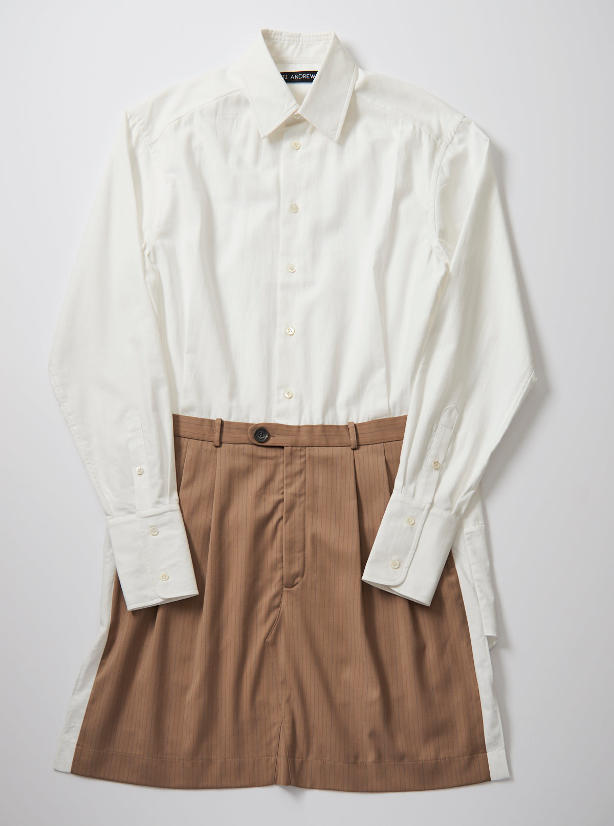 Vinti Andrews Front Tailor Pants Shirt Dress