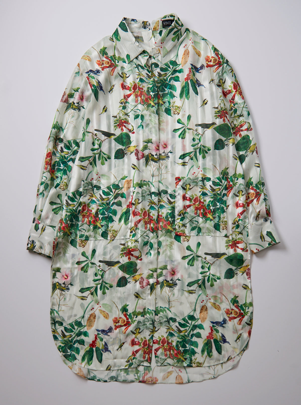 Vinti Andrews Floral Shirt Dress