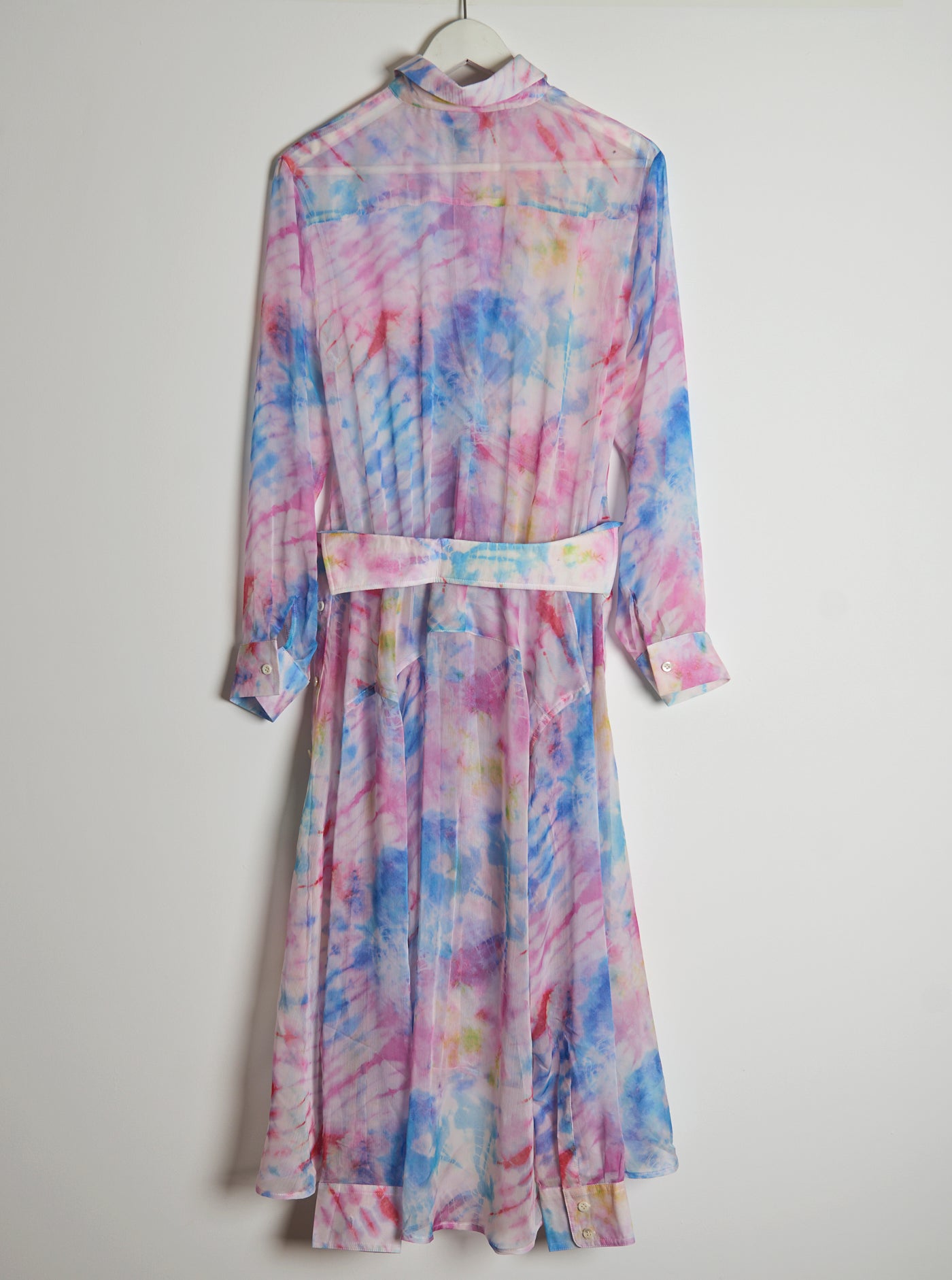 Vinti Andrews Tie Dye Twist Shirt Dress