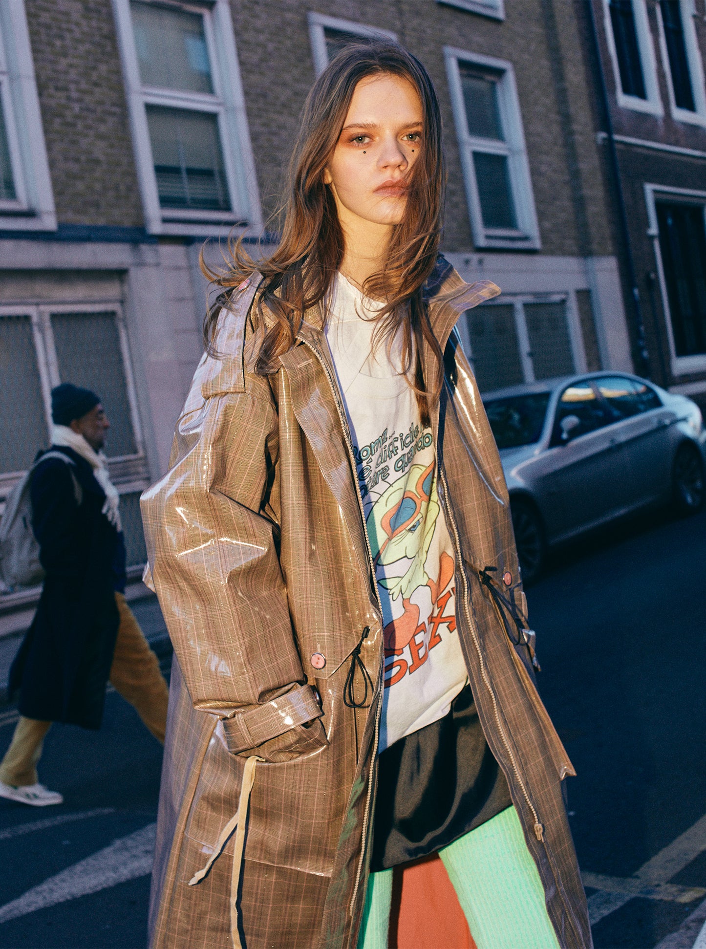 Vinti Andrews Upcycled T-shirt Satin Dress