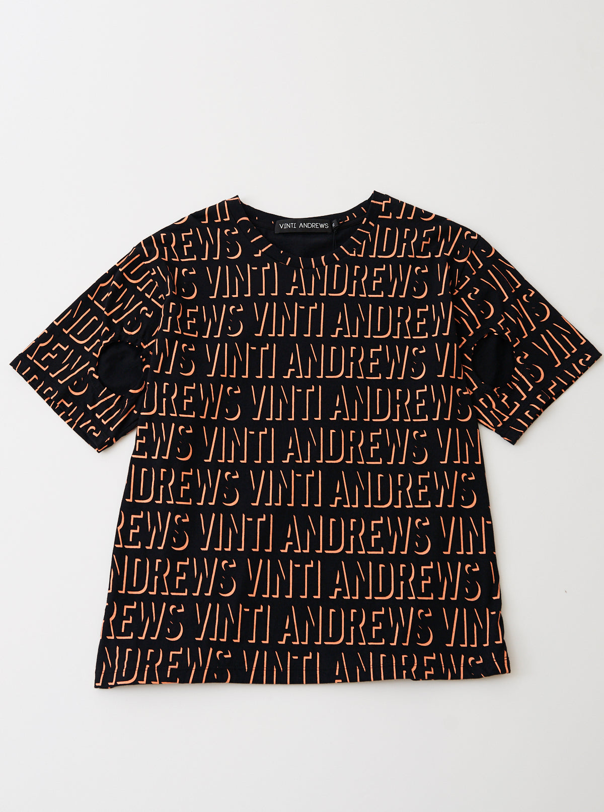 VINTI ANDREWS Orange Printed T-Shirt