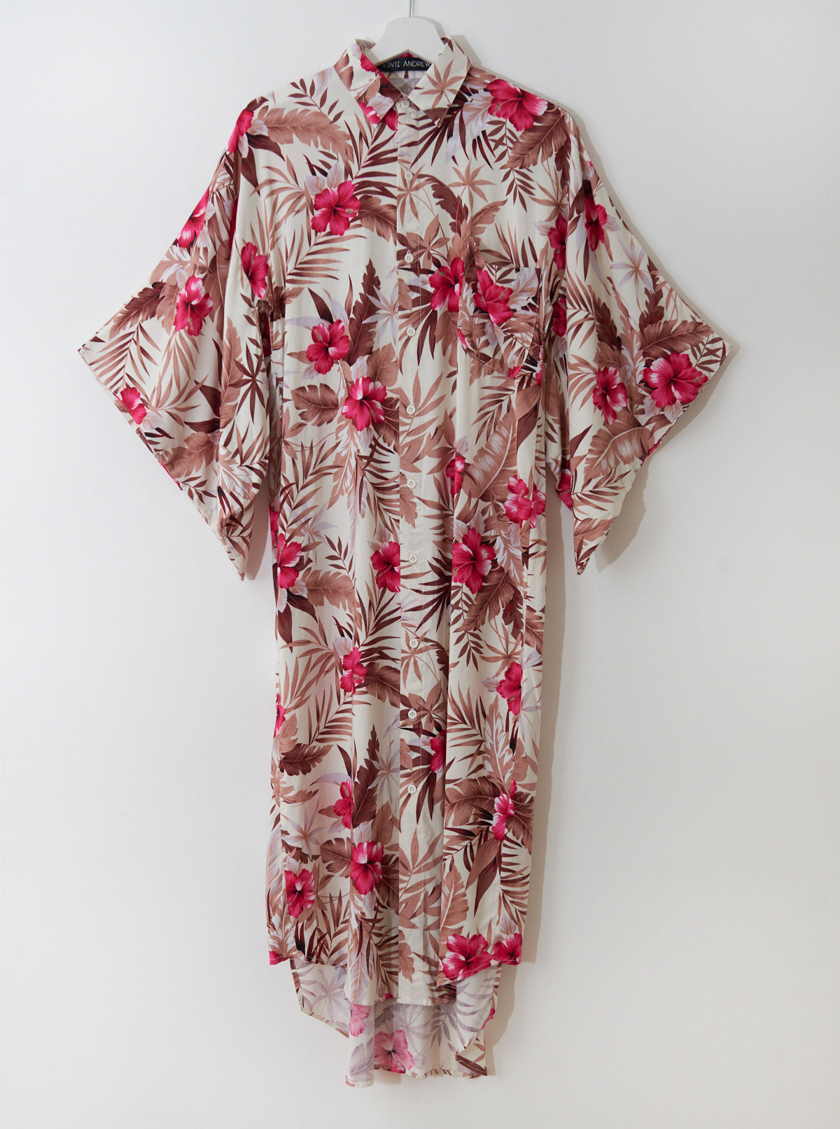 Kimono Sleeves Shirt Dress