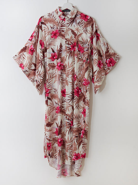 Kimono Sleeves Shirt Dress