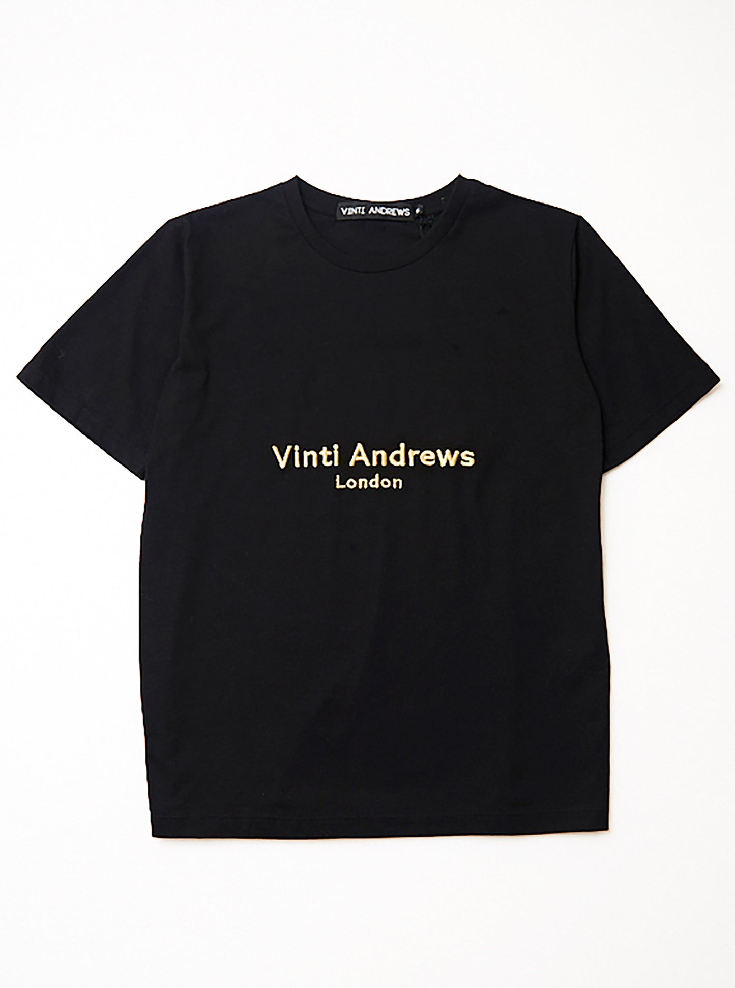 Vinti Andrews Embroidered Black T-Shirt