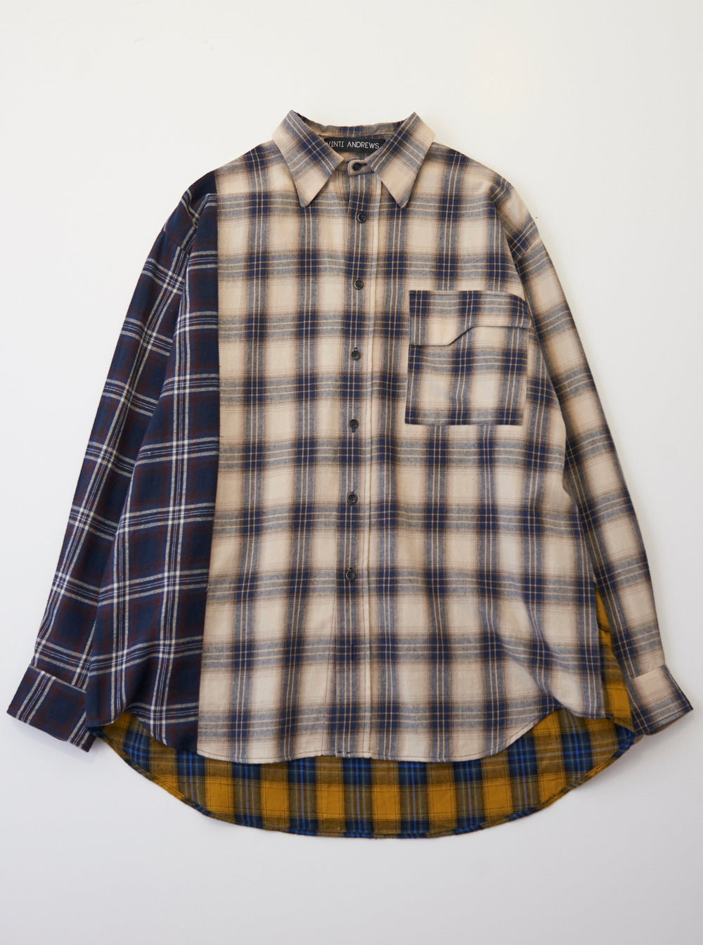 Vinti Andrews Block Colour Shirt Plaid Mix