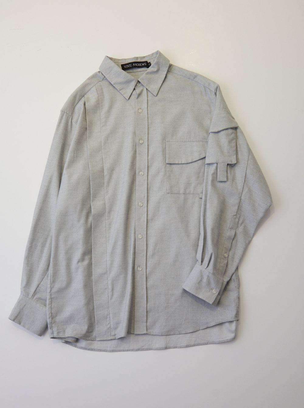 Vinti Andrews Arm Pocket Shirt Light Grey