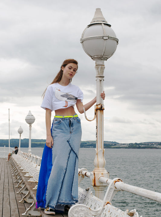 Vinti Andrews Seagull Cropped T-Shirt