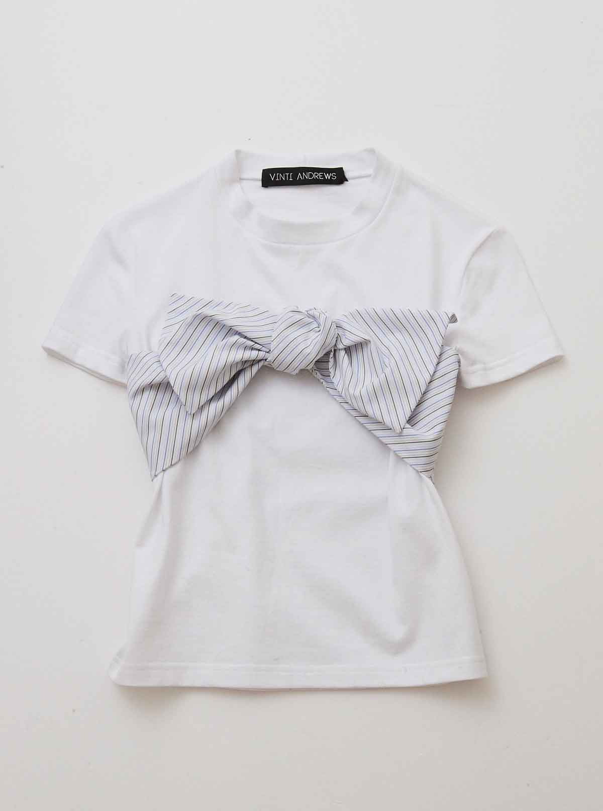 Vinti Andrews Bustier Bow T-Shirt