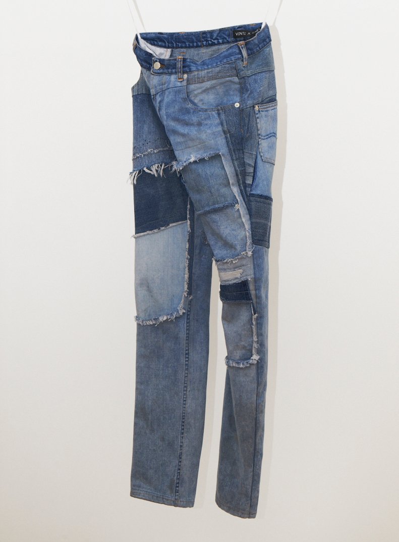 Reworked Patched Jeans