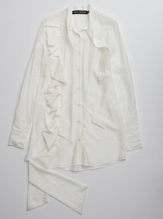 Vinti Andrews Frill Shirt Dress