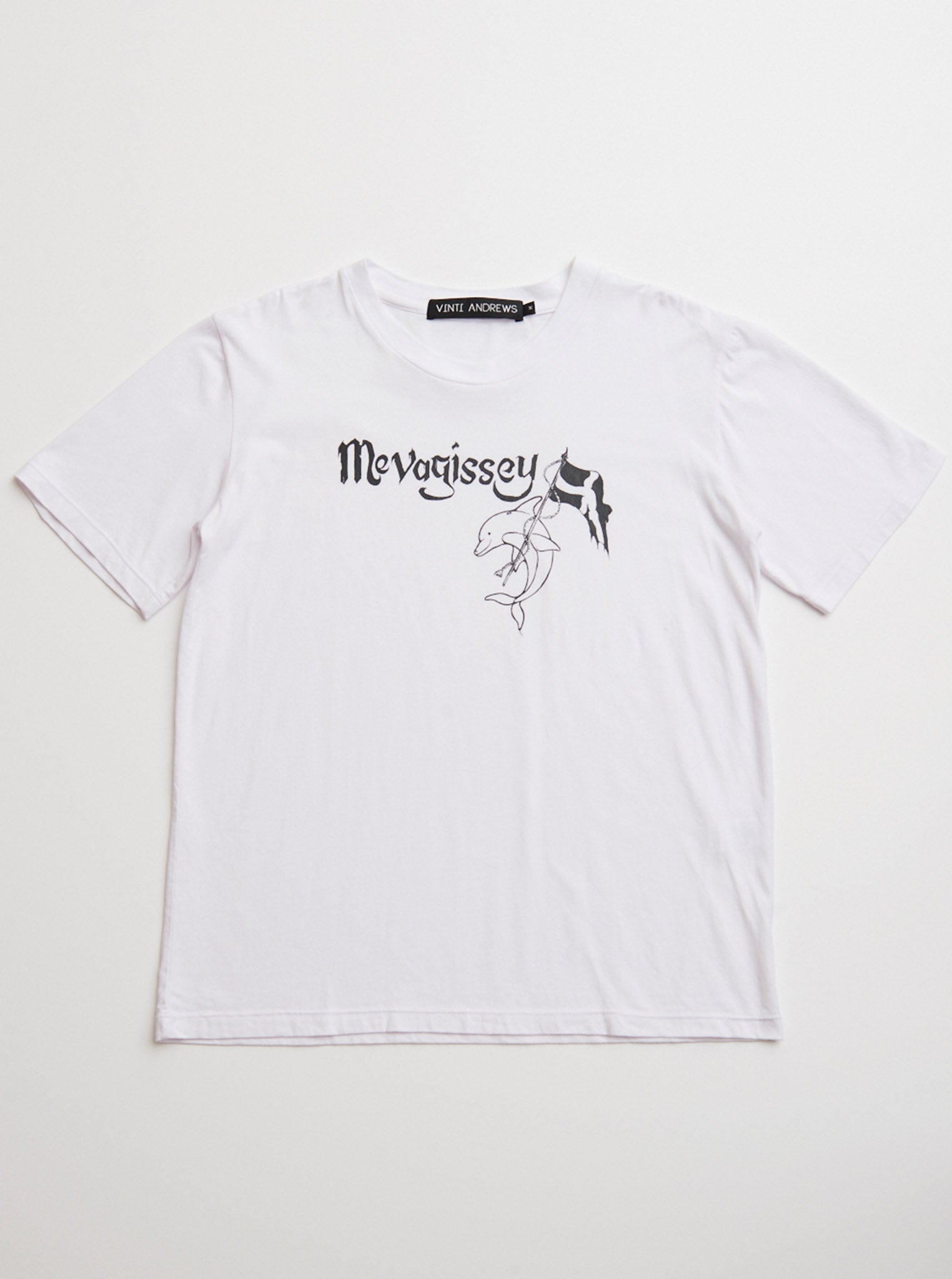 Vinti Andrews Dolphin Printed T-Shirt White