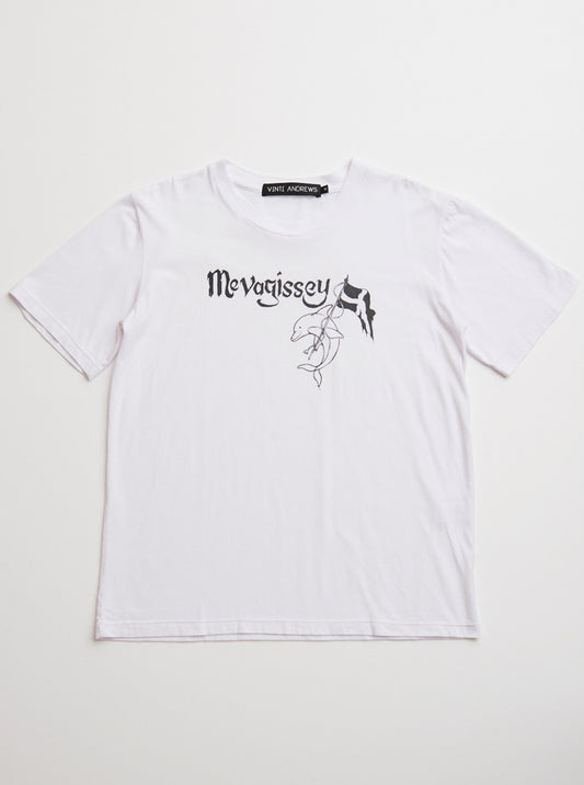Vinti Andrews Dolphin Printed T-Shirt White