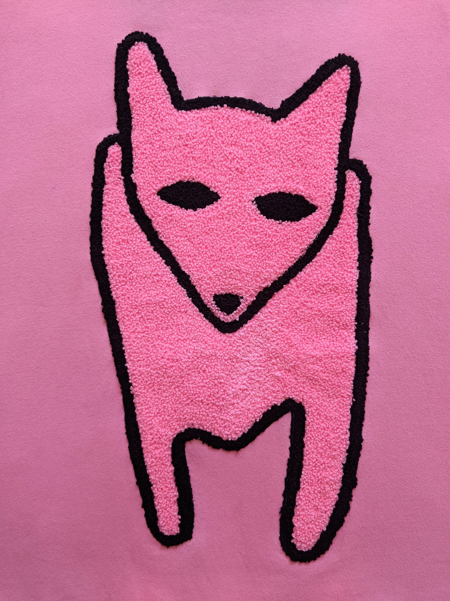 Pink Arctic Fox Embroidery Supersize Hoody