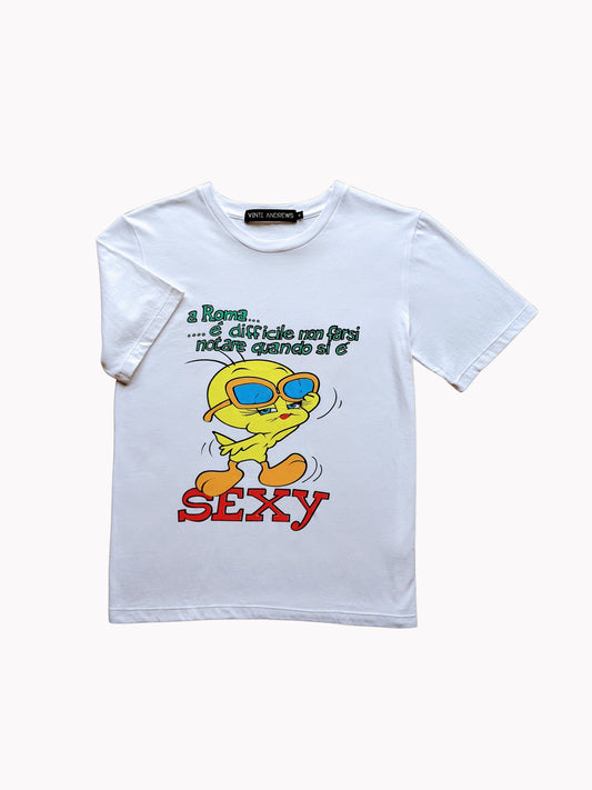 Vinti Andrews Printed T-Shirt SEXY White