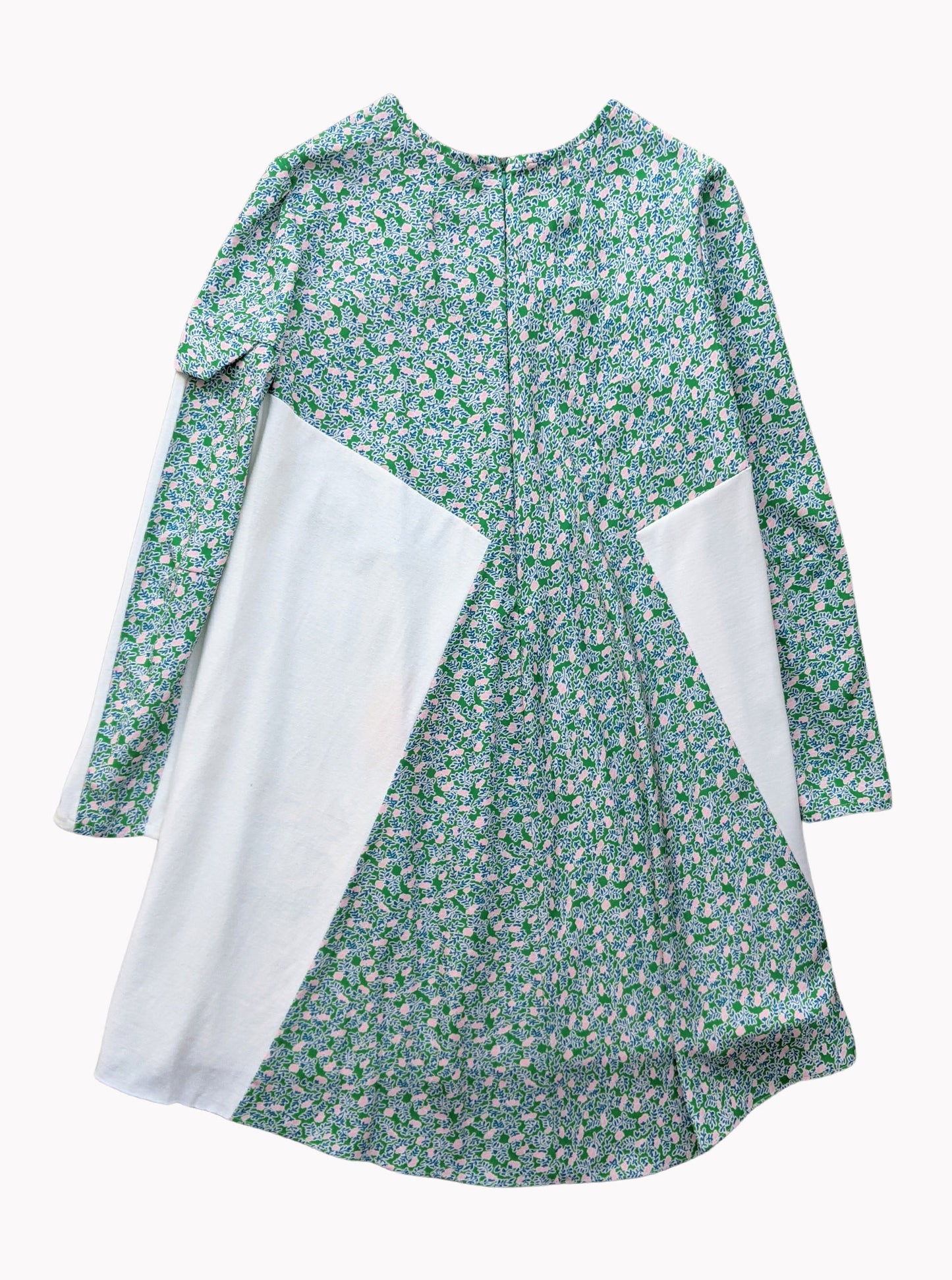 Vinti Andrews Upcycled T-Shirt Green Floral Dress