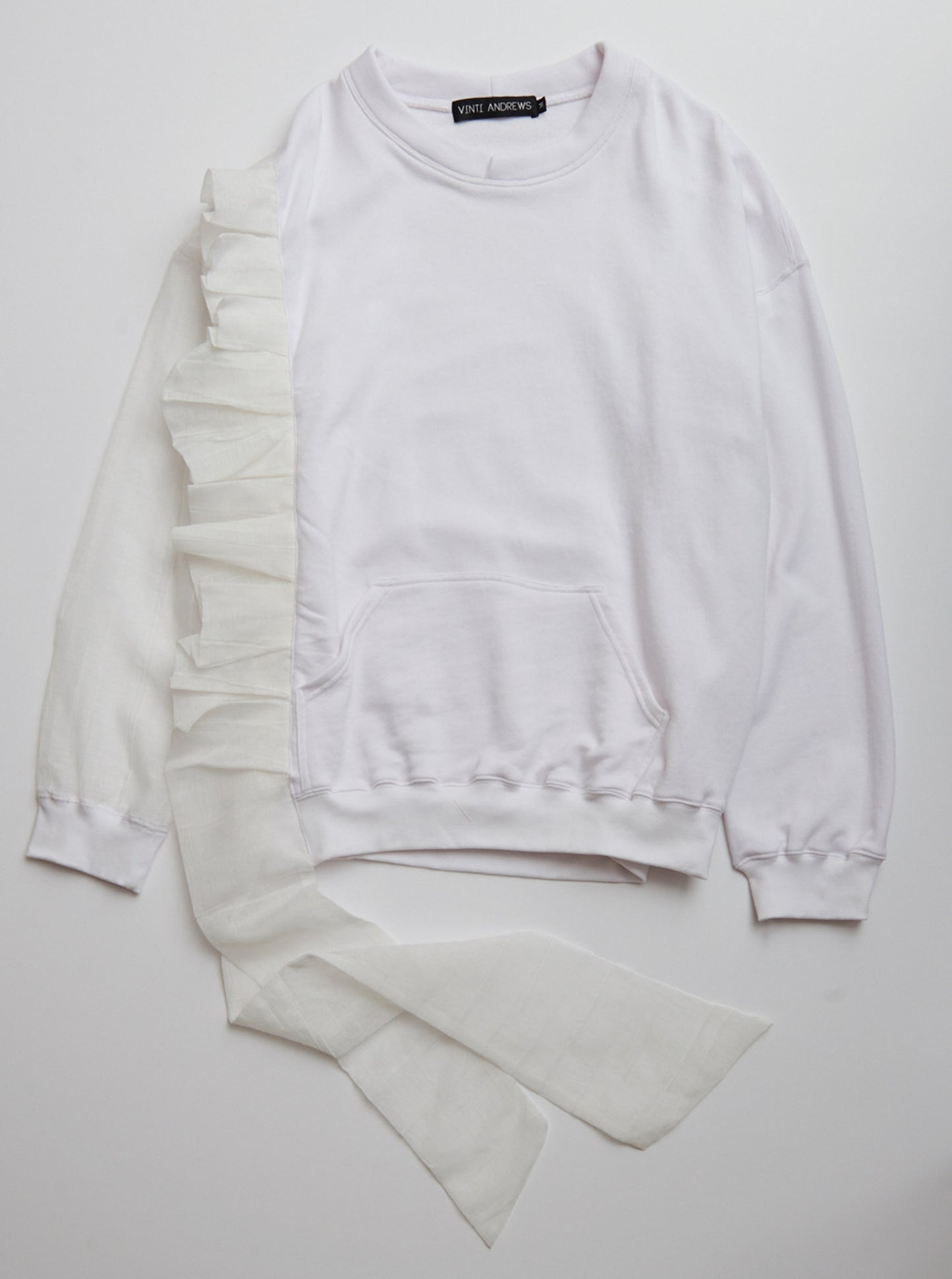 Frill Sweatshirt White