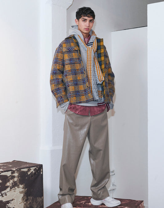 Vinti Andrews Shirt Jacket Wool Plaid