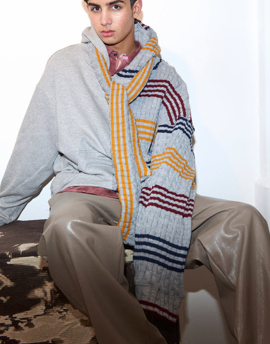 Vinti Andrews Scarf Jumper Hoody Grey