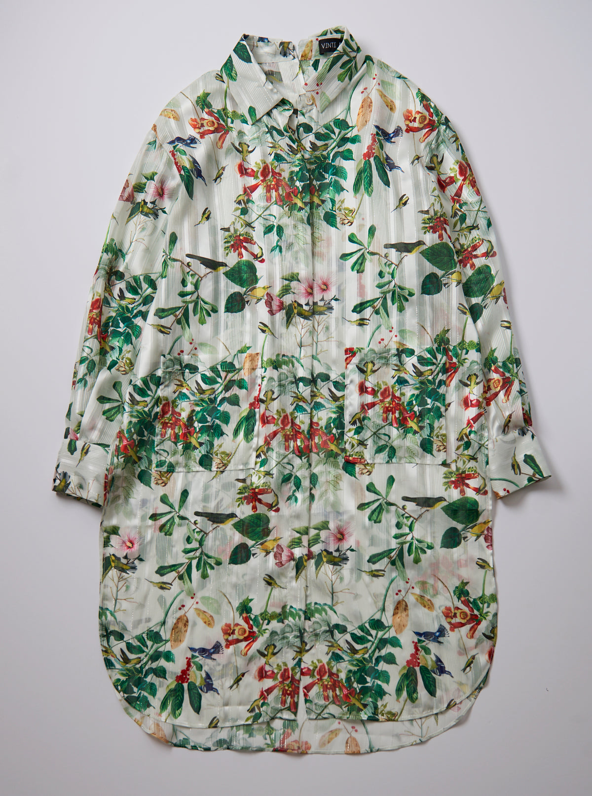  Vinti Andrews Floral Shirt Dress